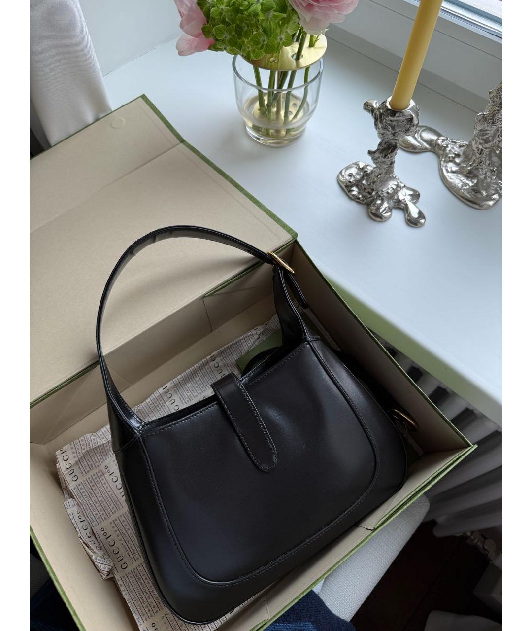 GUCCI Черная кожаная сумка через плечо, фото 3