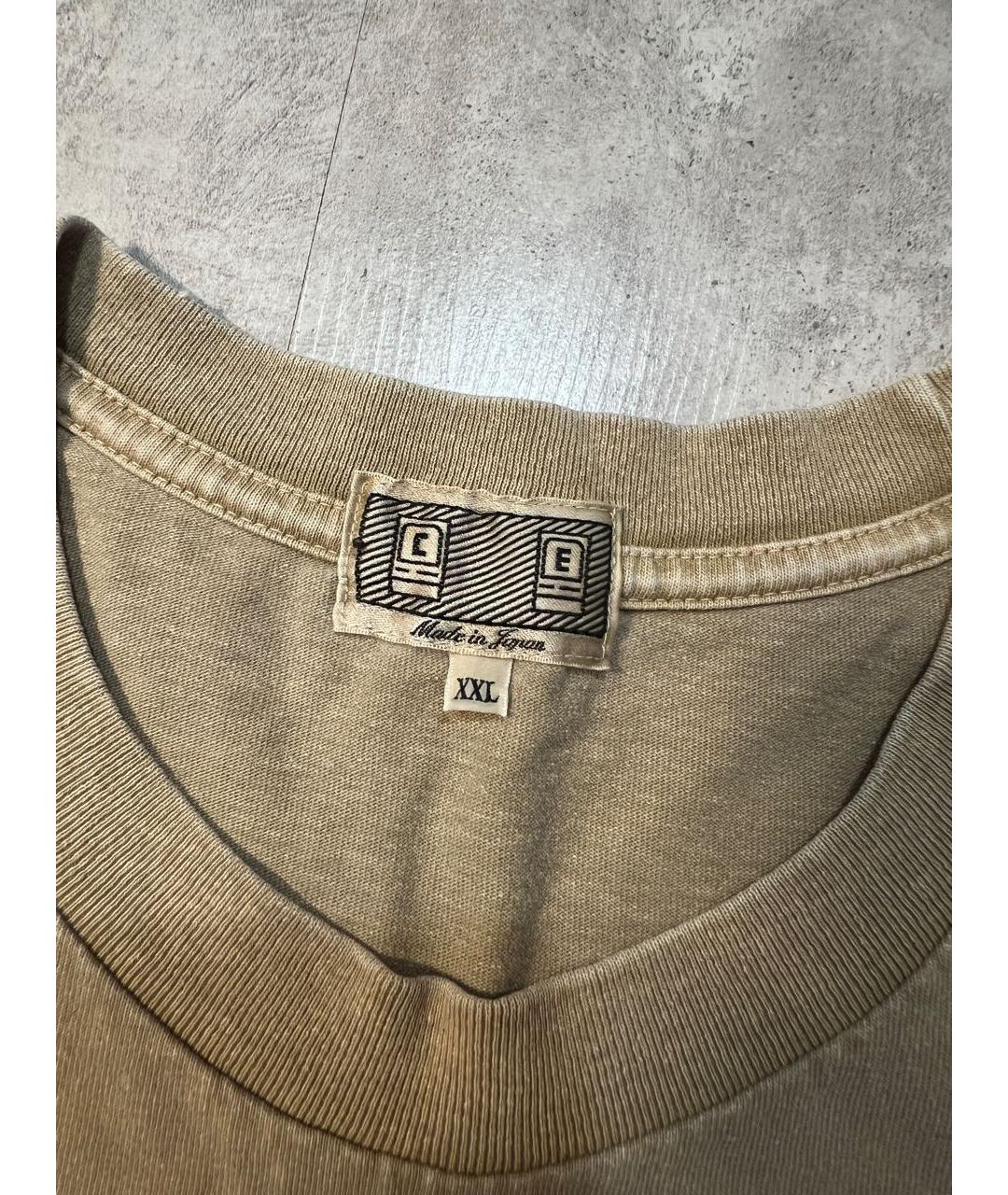 CAV EMPT Горчичная хлопковая футболка, фото 3