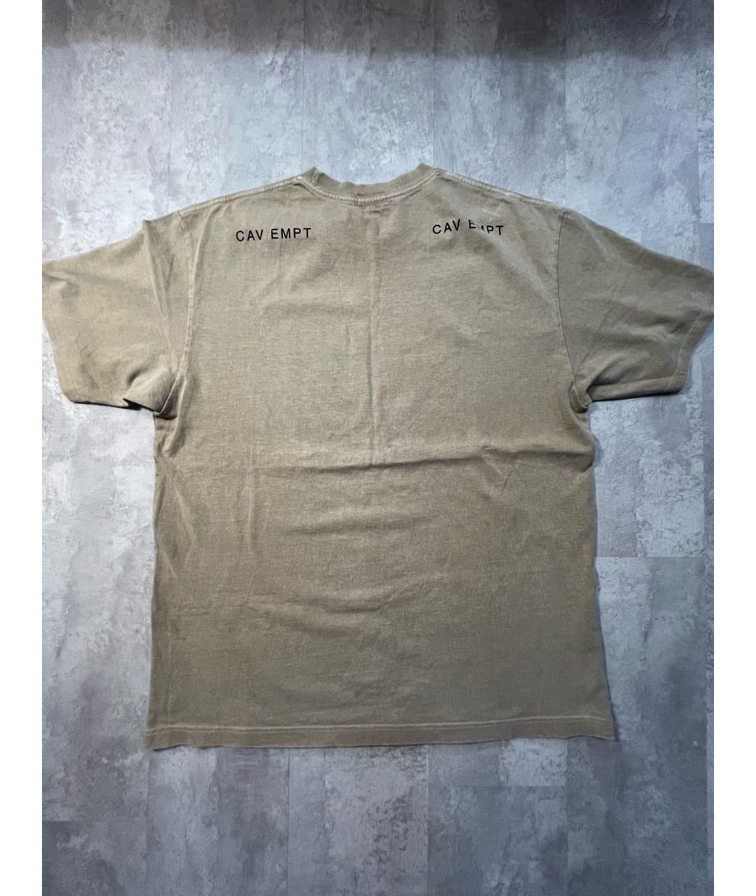 CAV EMPT Горчичная хлопковая футболка, фото 2