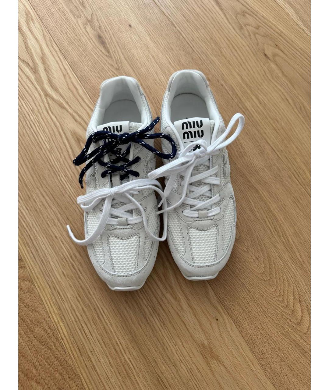 MIU MIU Белые замшевые кеды, фото 8