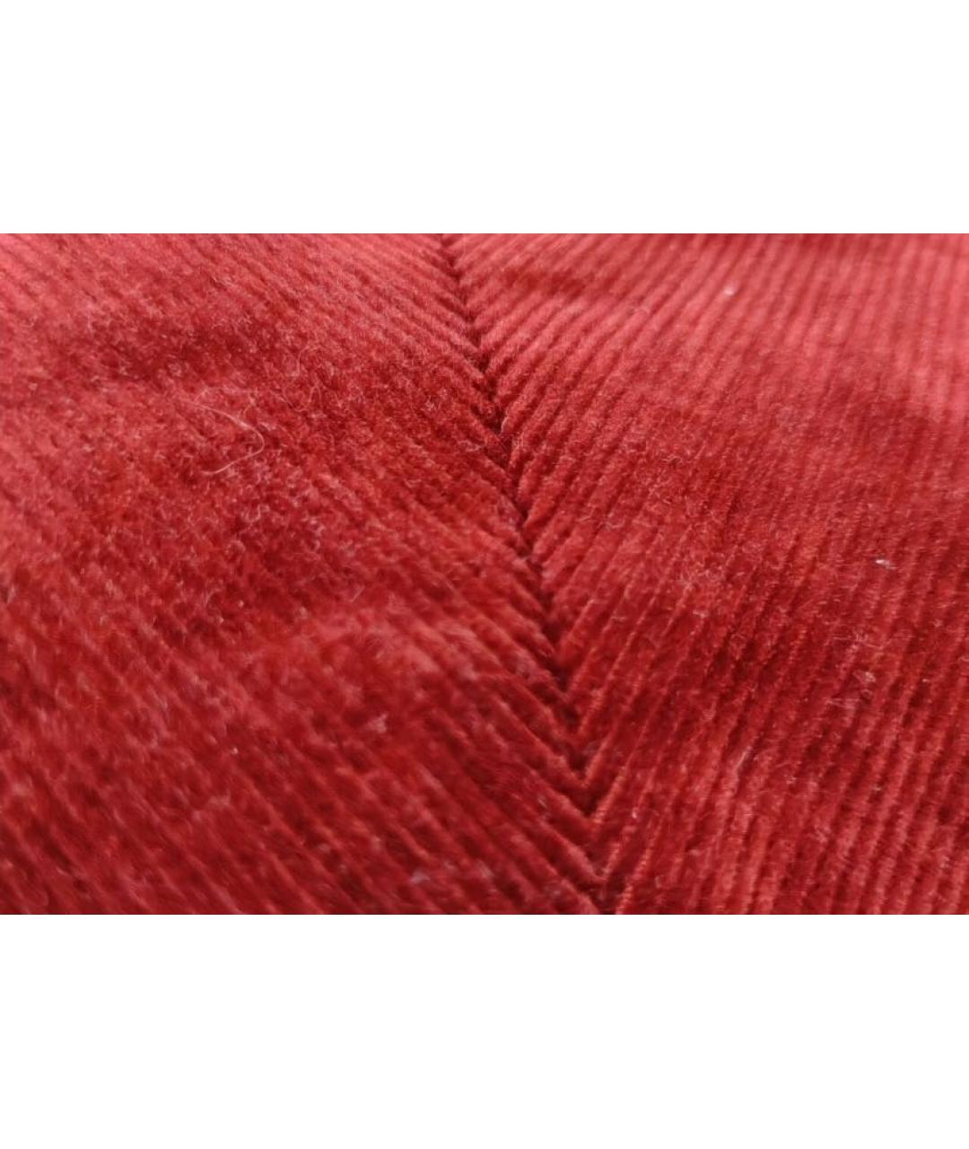 SPORTMAX Бордовые велюровые брюки узкие, фото 8