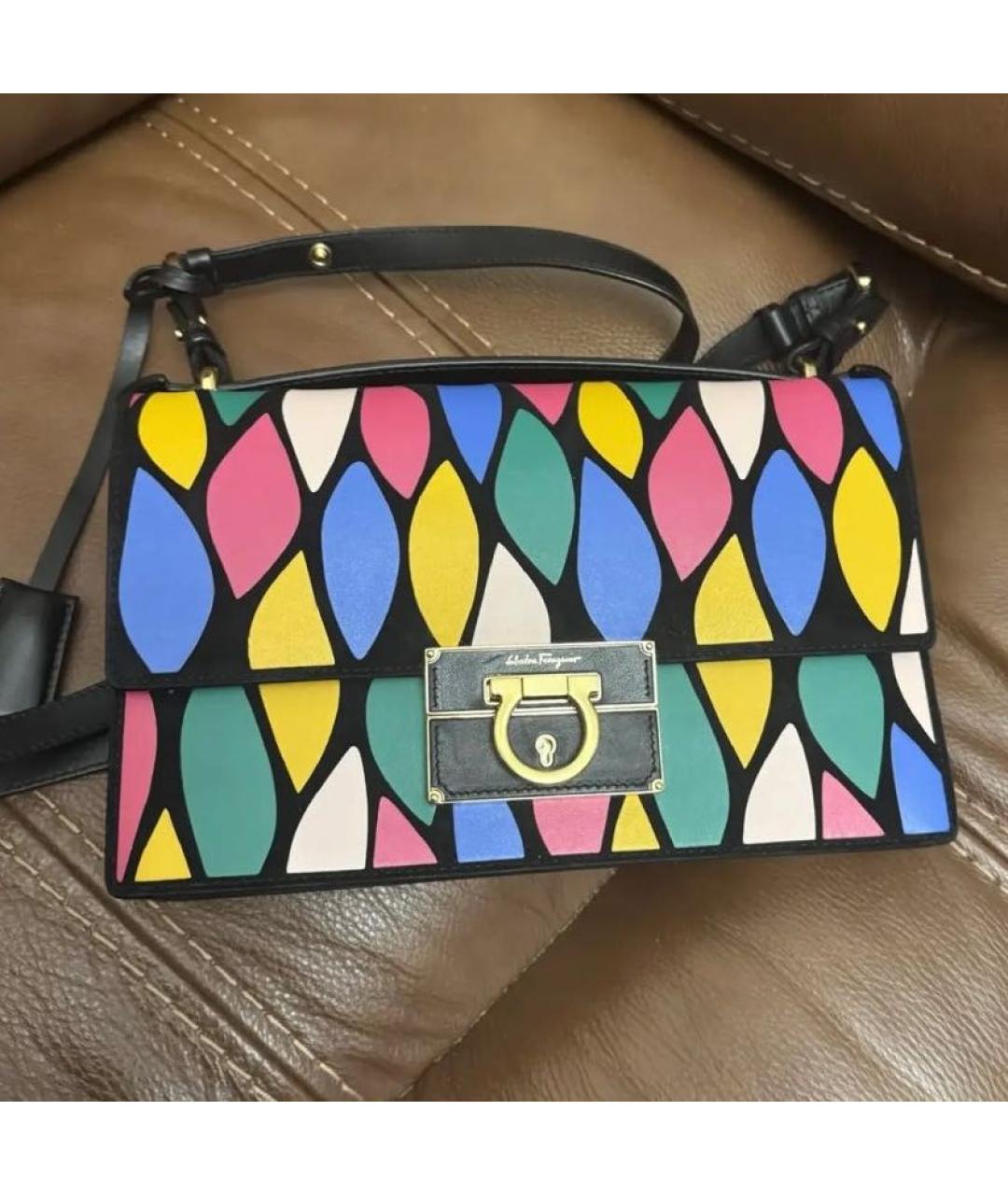 FERRAGAMO Мульти кожаная сумка через плечо, фото 3