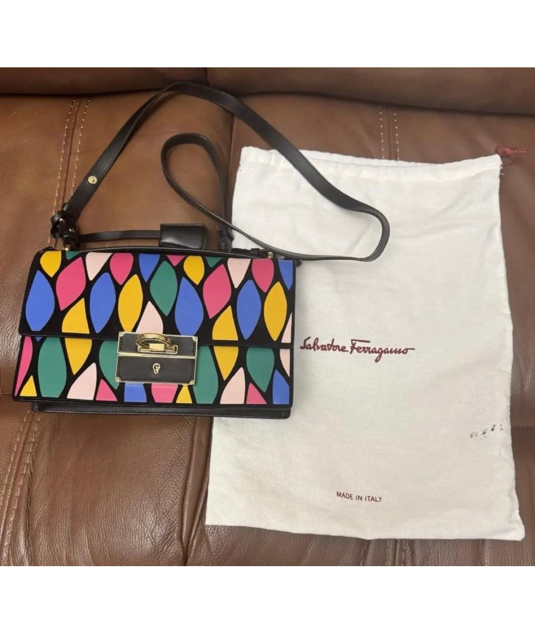 FERRAGAMO Мульти кожаная сумка через плечо, фото 5
