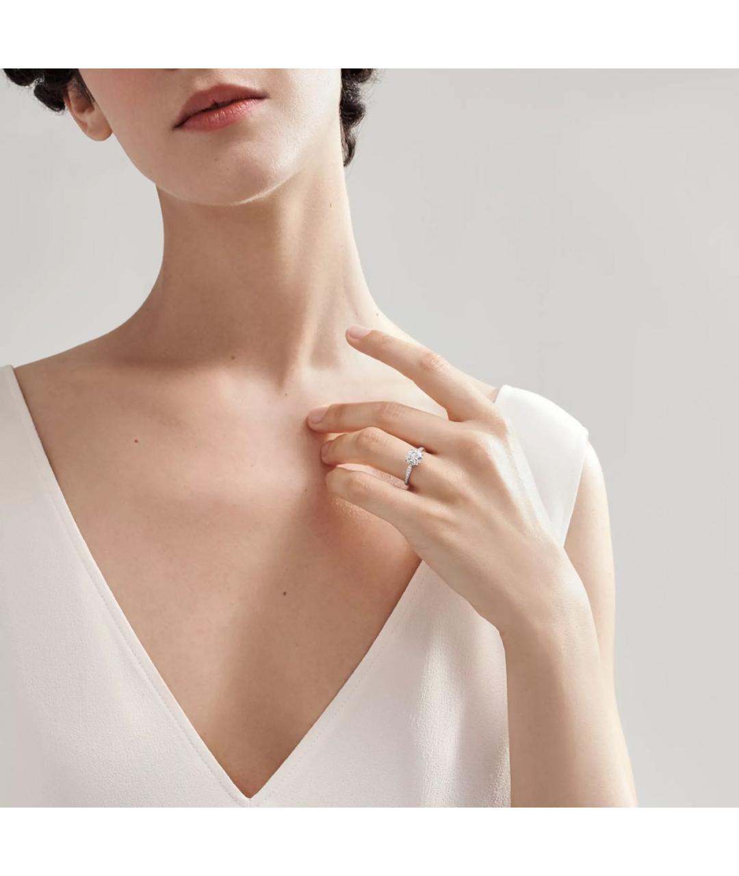 TIFFANY&CO Белое платиновое кольцо, фото 8