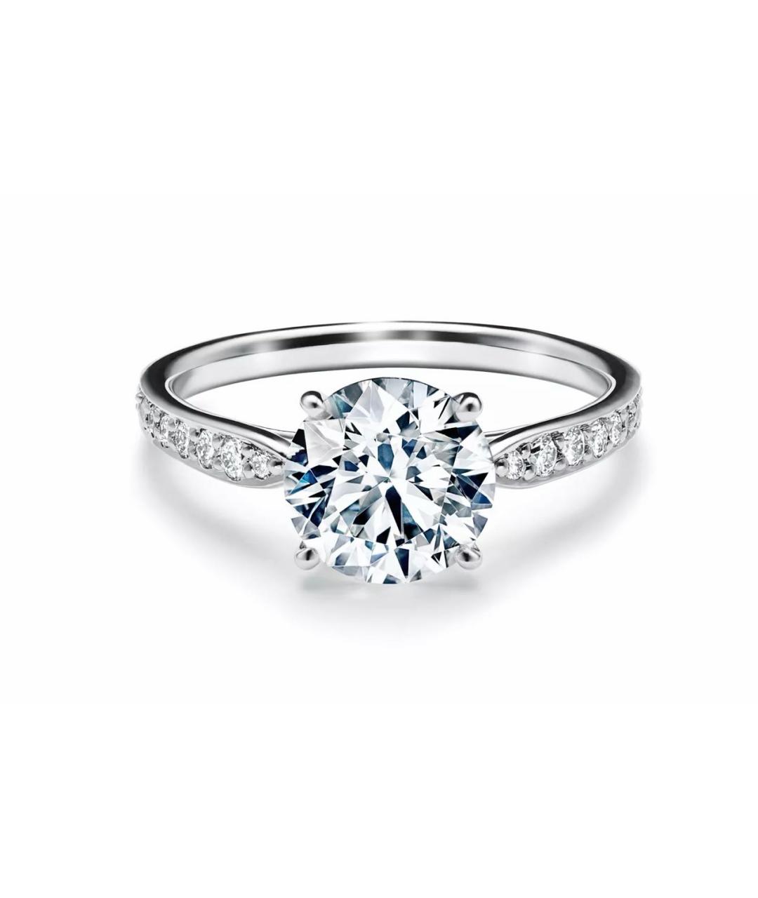 TIFFANY&CO Белое платиновое кольцо, фото 9