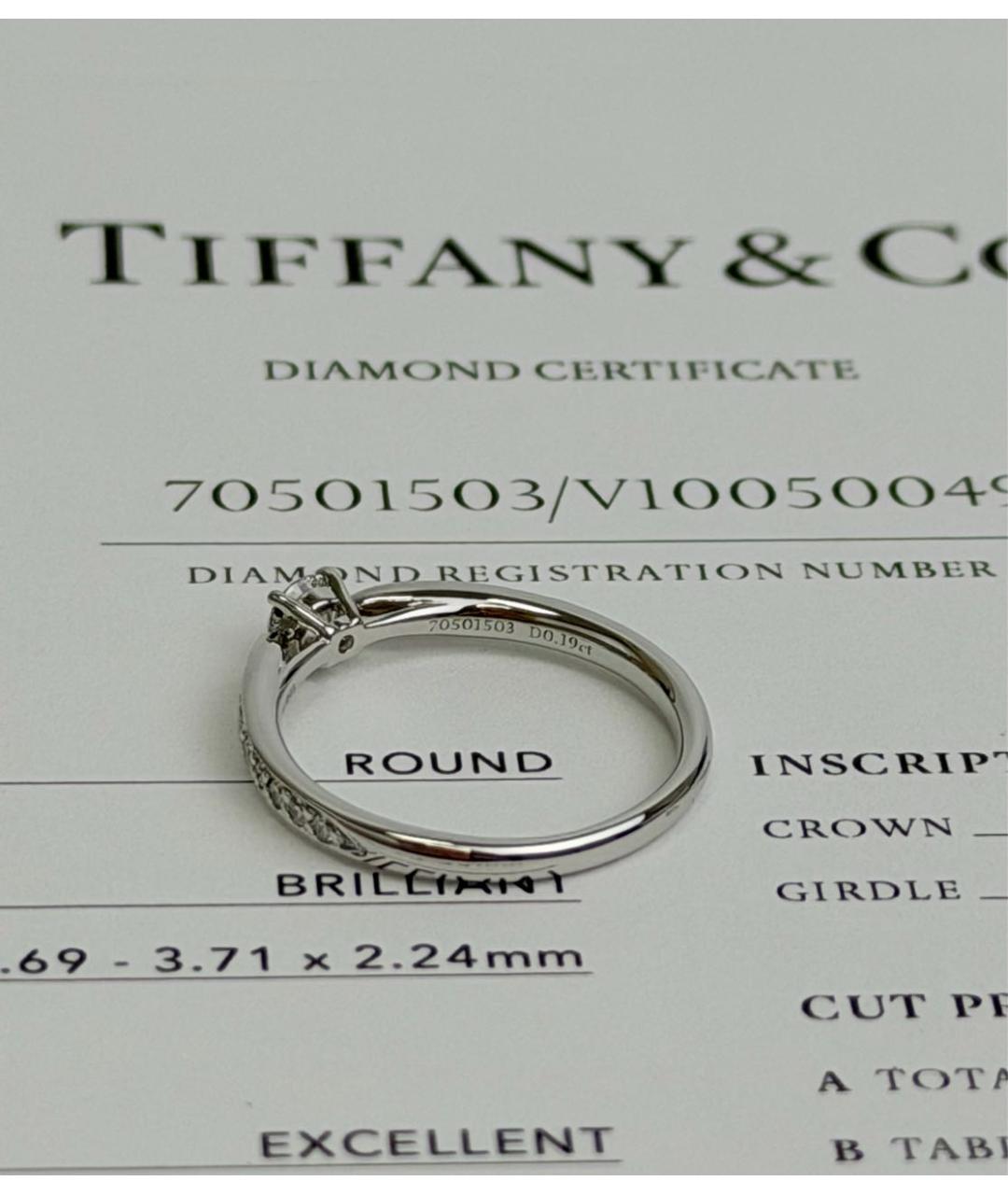 TIFFANY&CO Белое платиновое кольцо, фото 5