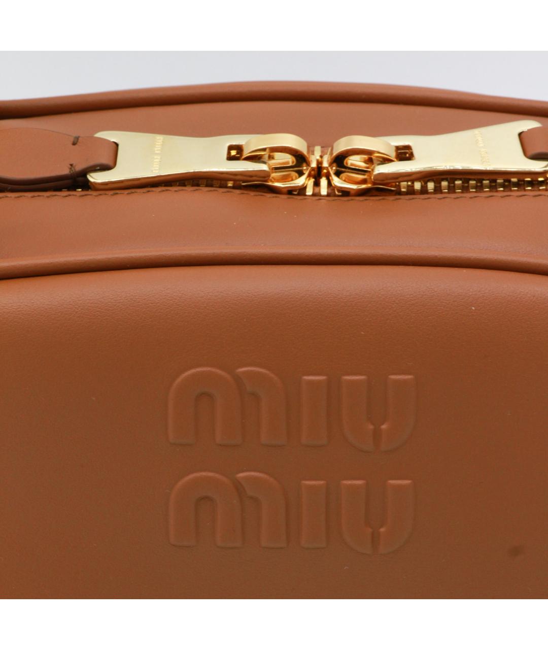 MIU MIU Коричневая кожаная сумка тоут, фото 4