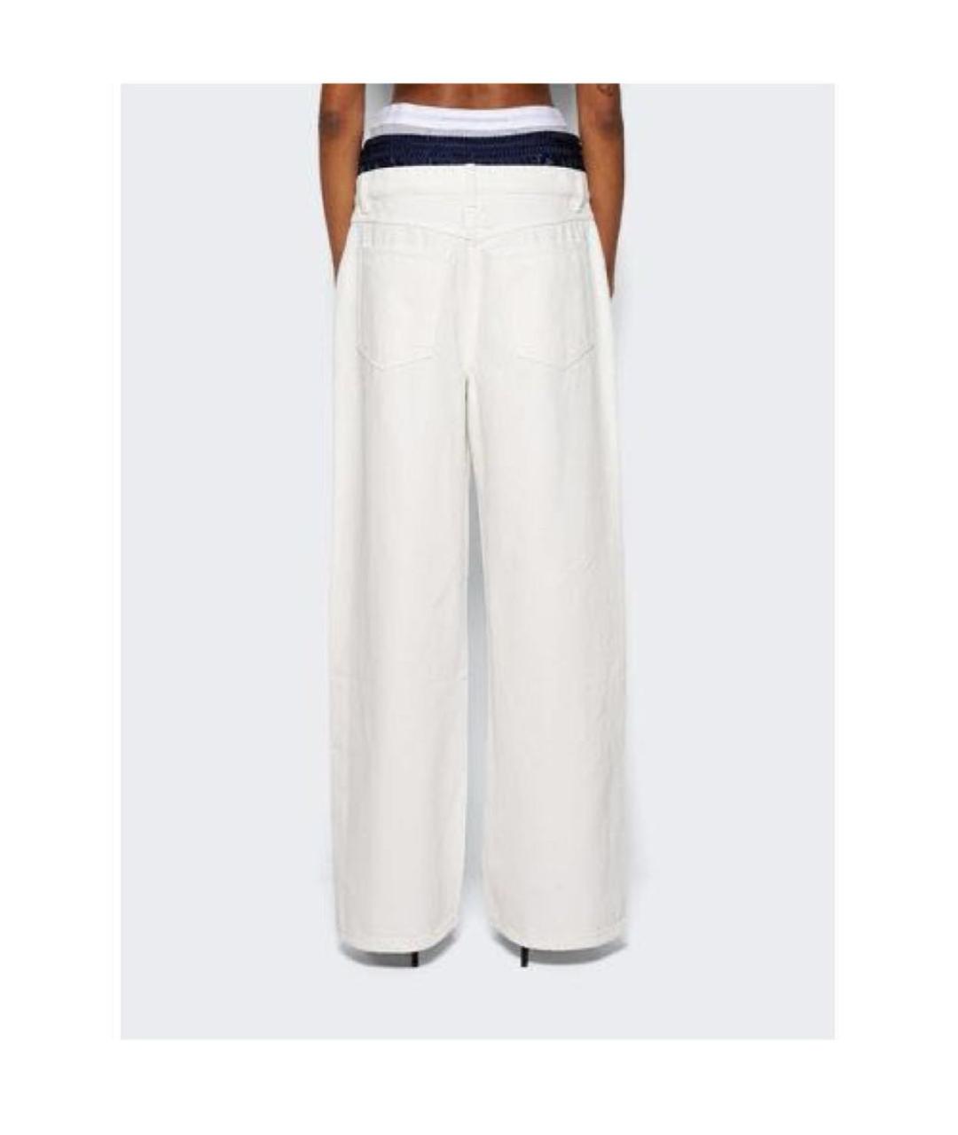 ALEXANDER WANG Белые хлопко-полиэстеровые прямые джинсы, фото 2