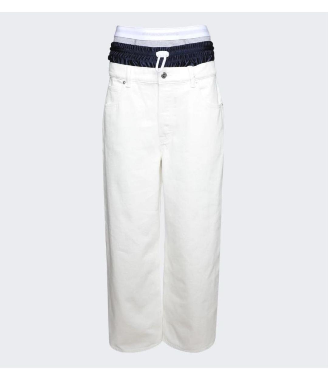 ALEXANDER WANG Белые хлопко-полиэстеровые прямые джинсы, фото 5