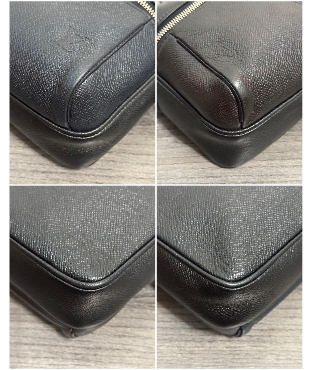 LOUIS VUITTON Черная кожаная сумка на плечо, фото 7