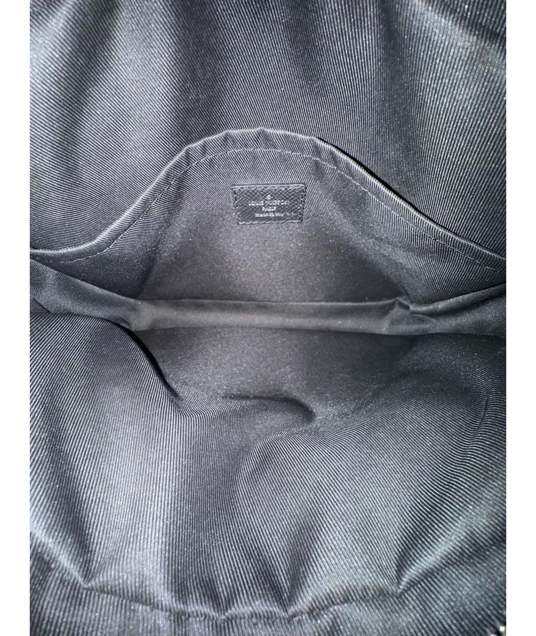 LOUIS VUITTON Черная кожаная сумка на плечо, фото 8