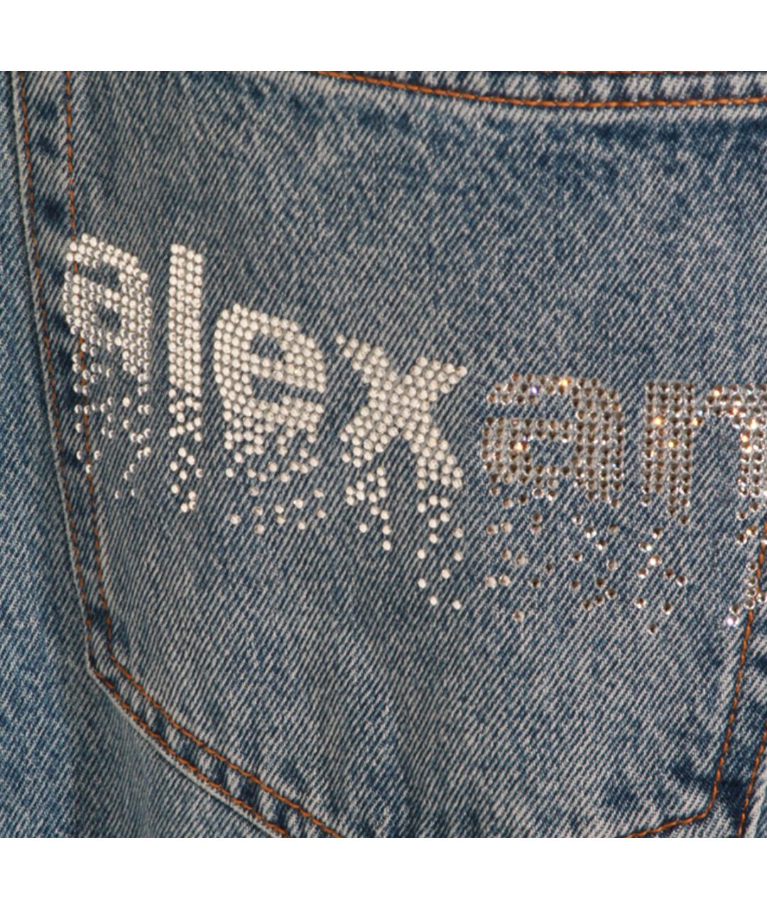 ALEXANDER WANG Синие хлопковые прямые джинсы, фото 4