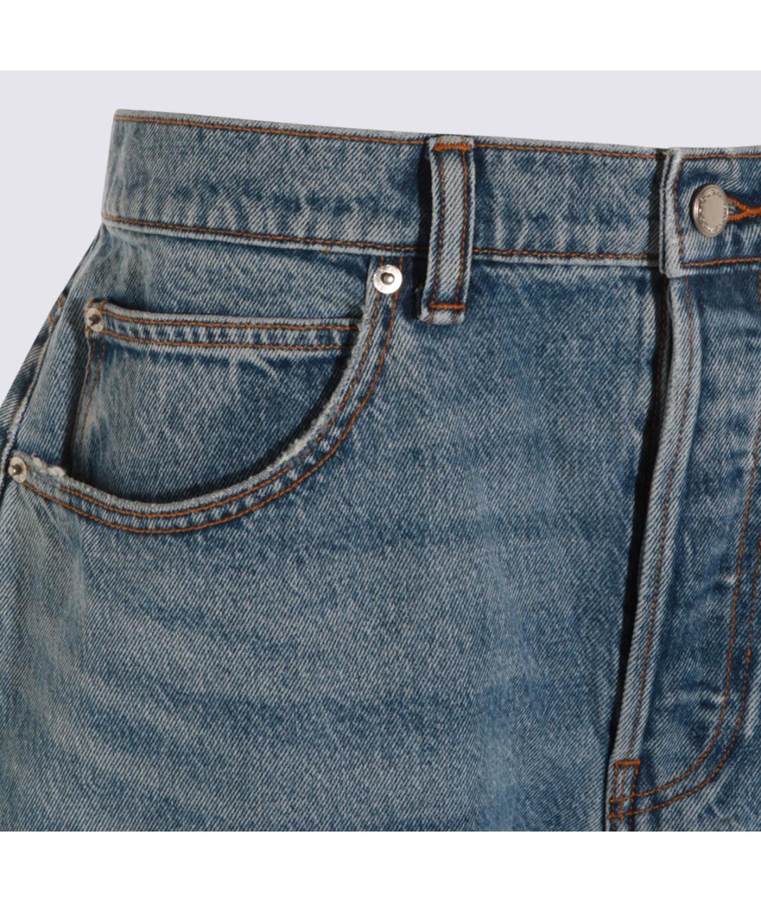 ALEXANDER WANG Синие хлопковые прямые джинсы, фото 3