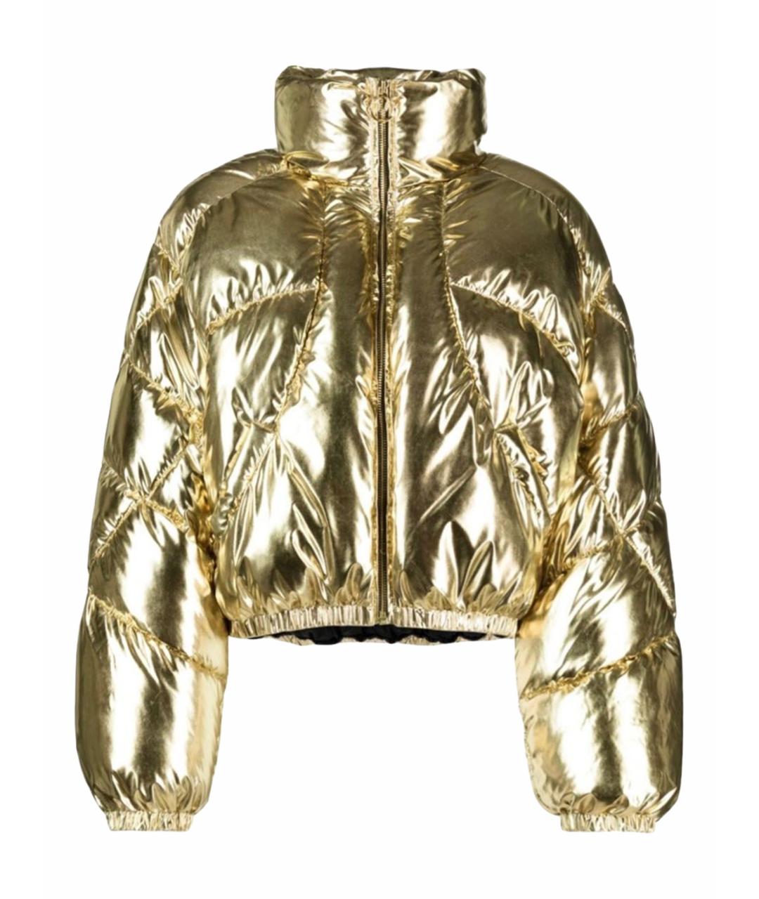 PINKO Золотой полиэстеровый пуховик, фото 1