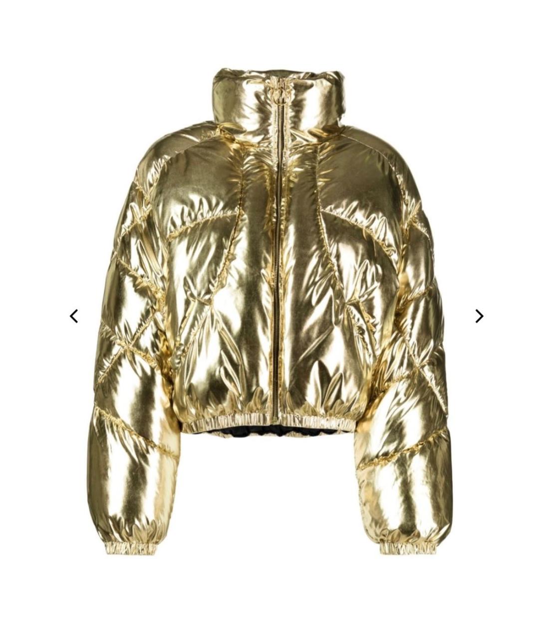 PINKO Золотой полиэстеровый пуховик, фото 7