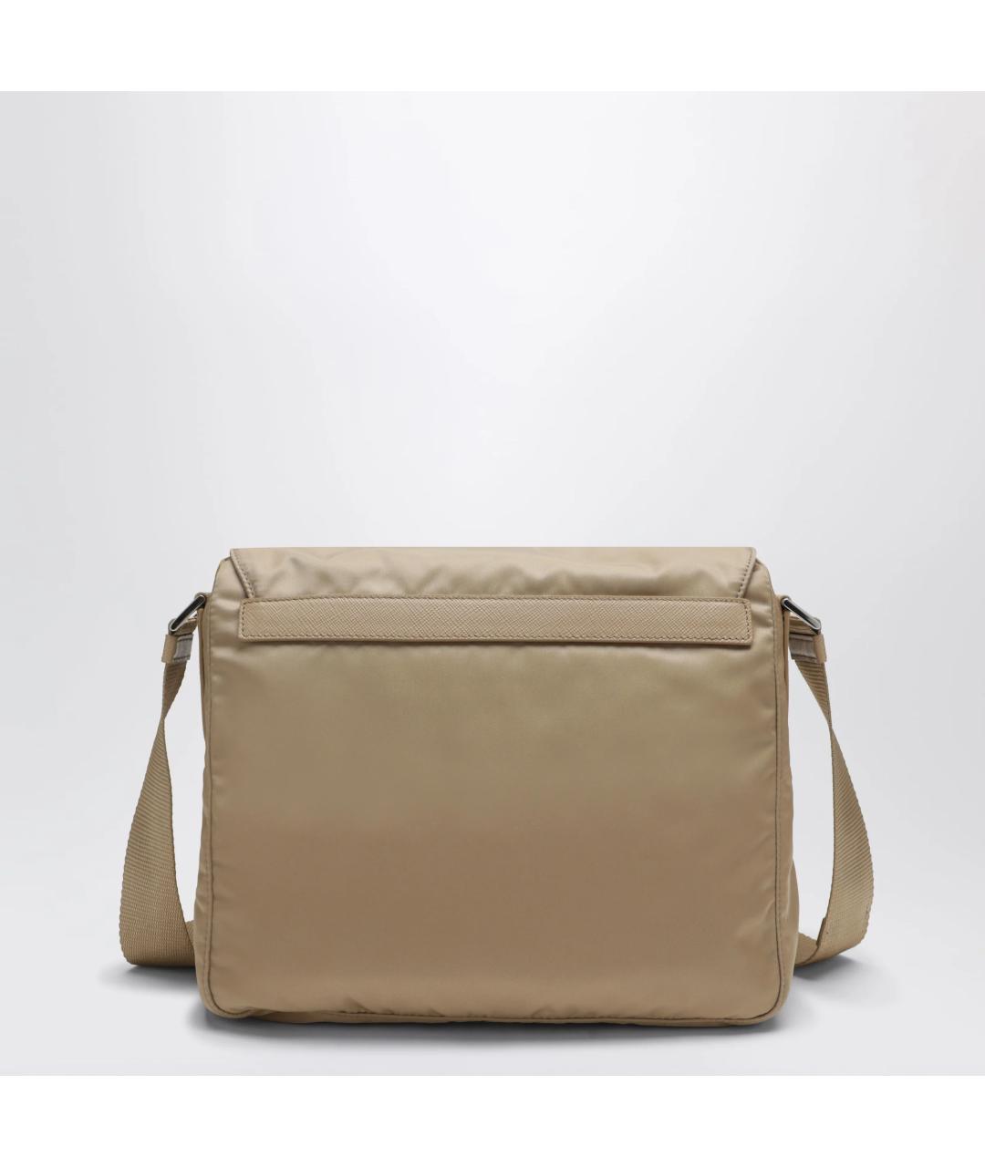 PRADA Бежевая тканевая сумка через плечо, фото 2