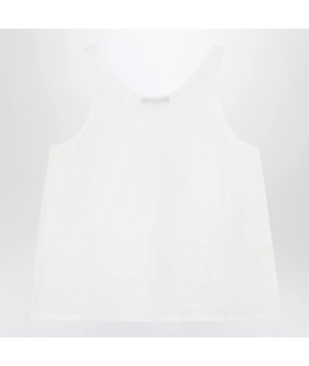 PRADA Белая льняная майка, фото 2