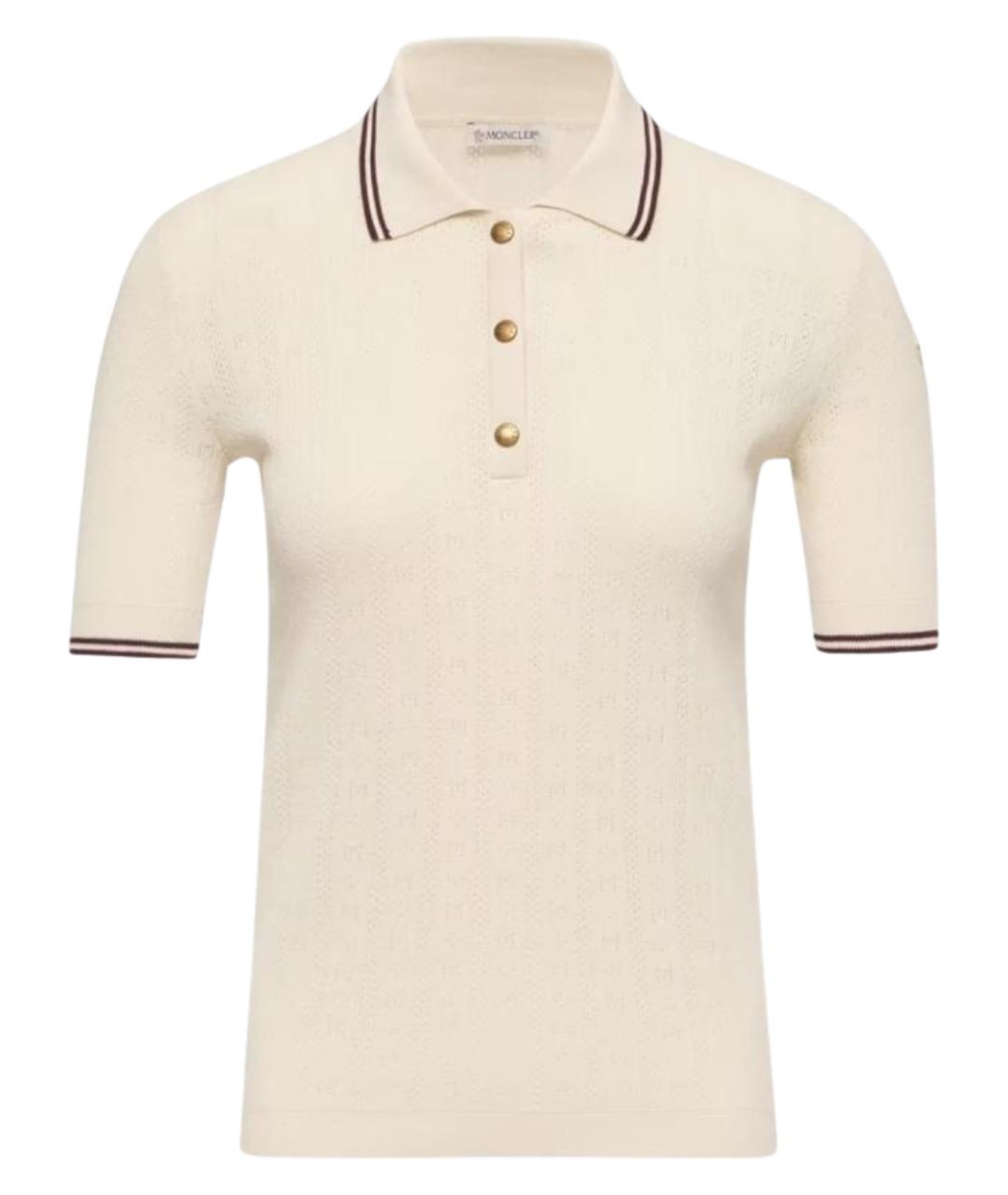 MONCLER Бежевая хлопковая футболка, фото 1