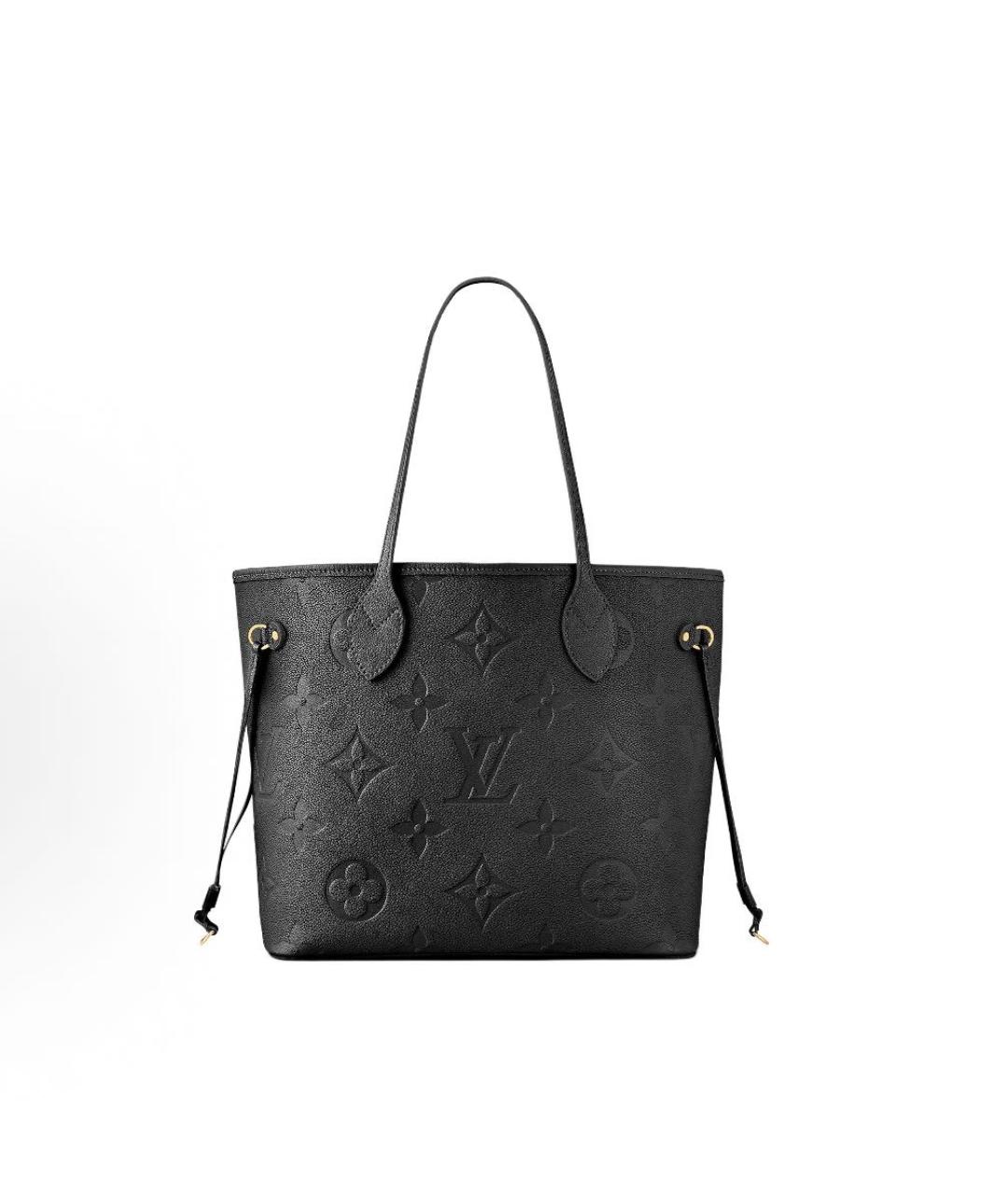 LOUIS VUITTON Черная кожаная сумка тоут, фото 5