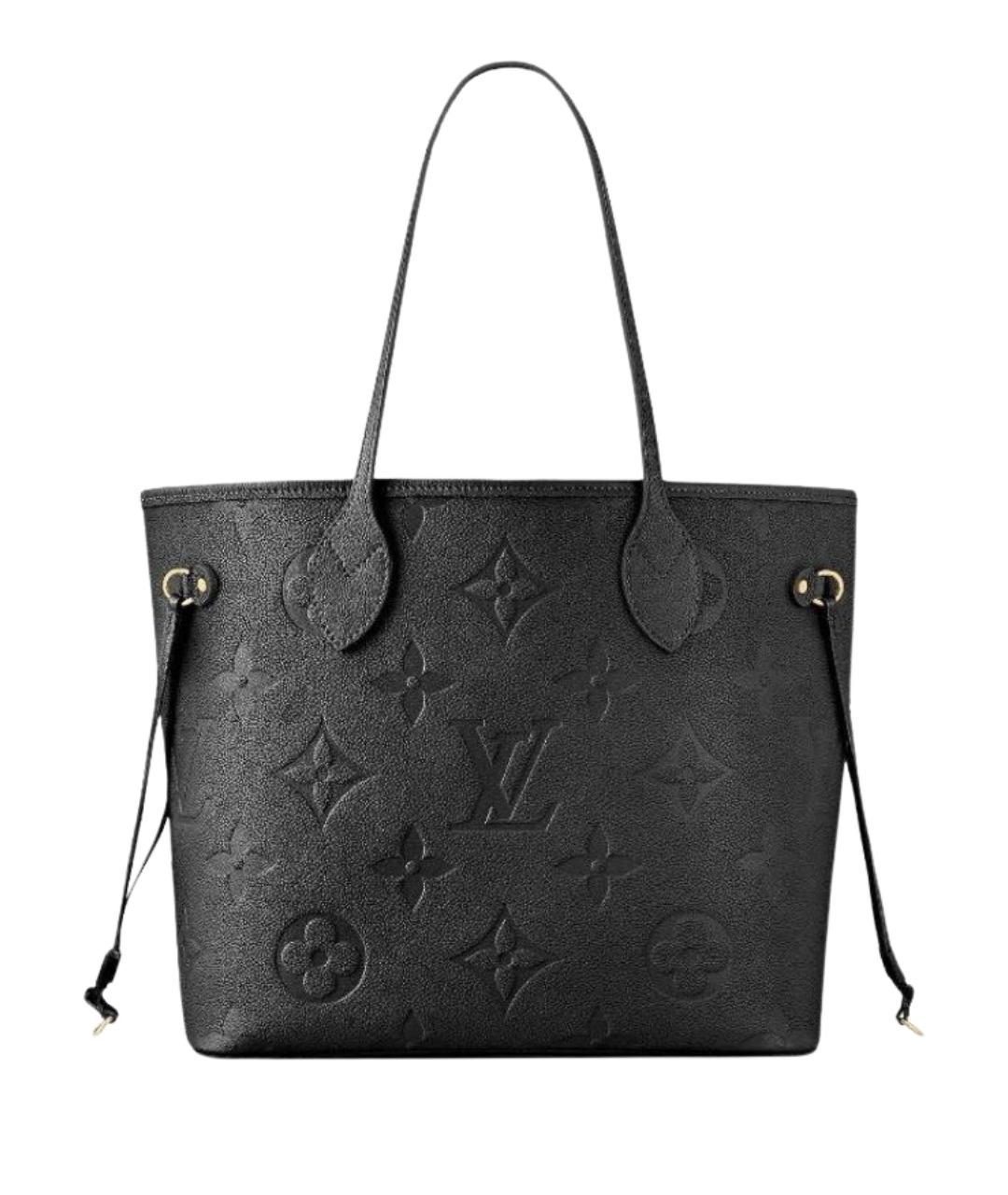 LOUIS VUITTON Черная кожаная сумка тоут, фото 1