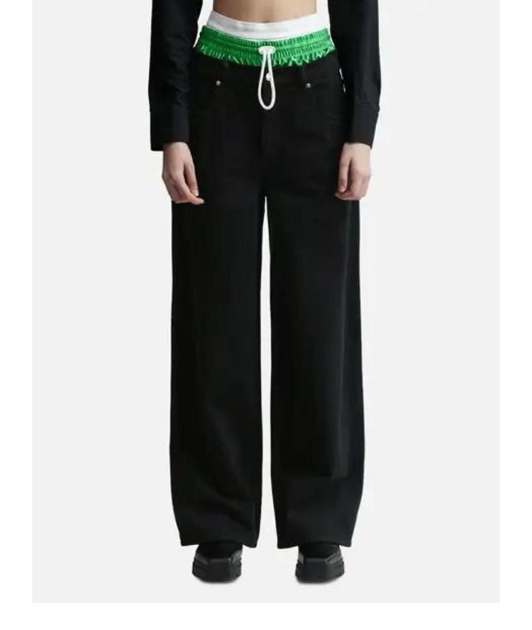 ALEXANDER WANG Черные хлопко-полиэстеровые прямые джинсы, фото 3