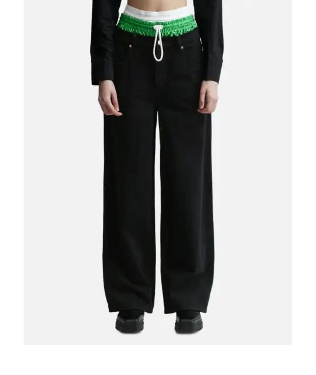 ALEXANDER WANG Черные хлопко-полиэстеровые прямые джинсы, фото 2