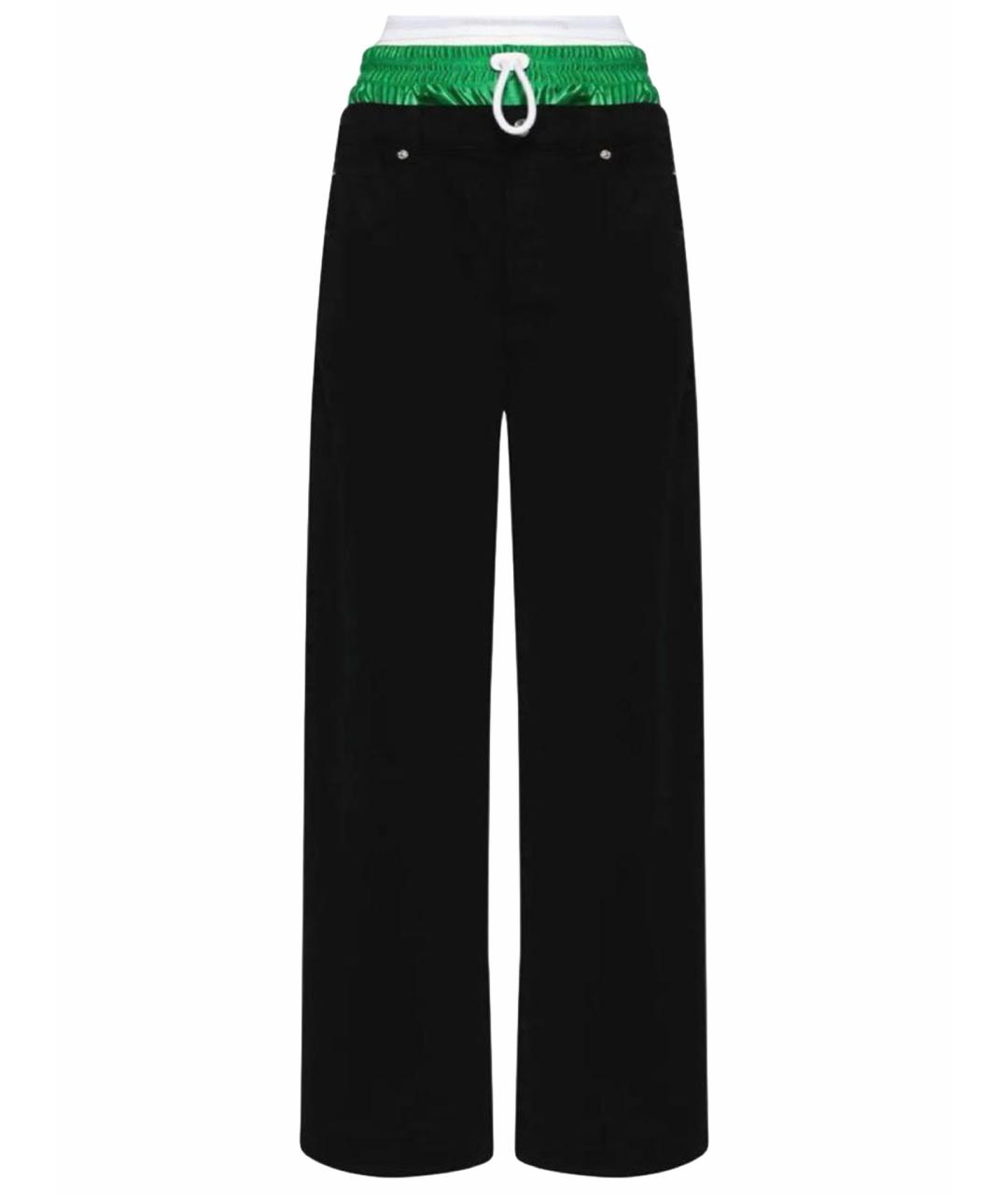 ALEXANDER WANG Черные хлопко-полиэстеровые прямые джинсы, фото 1