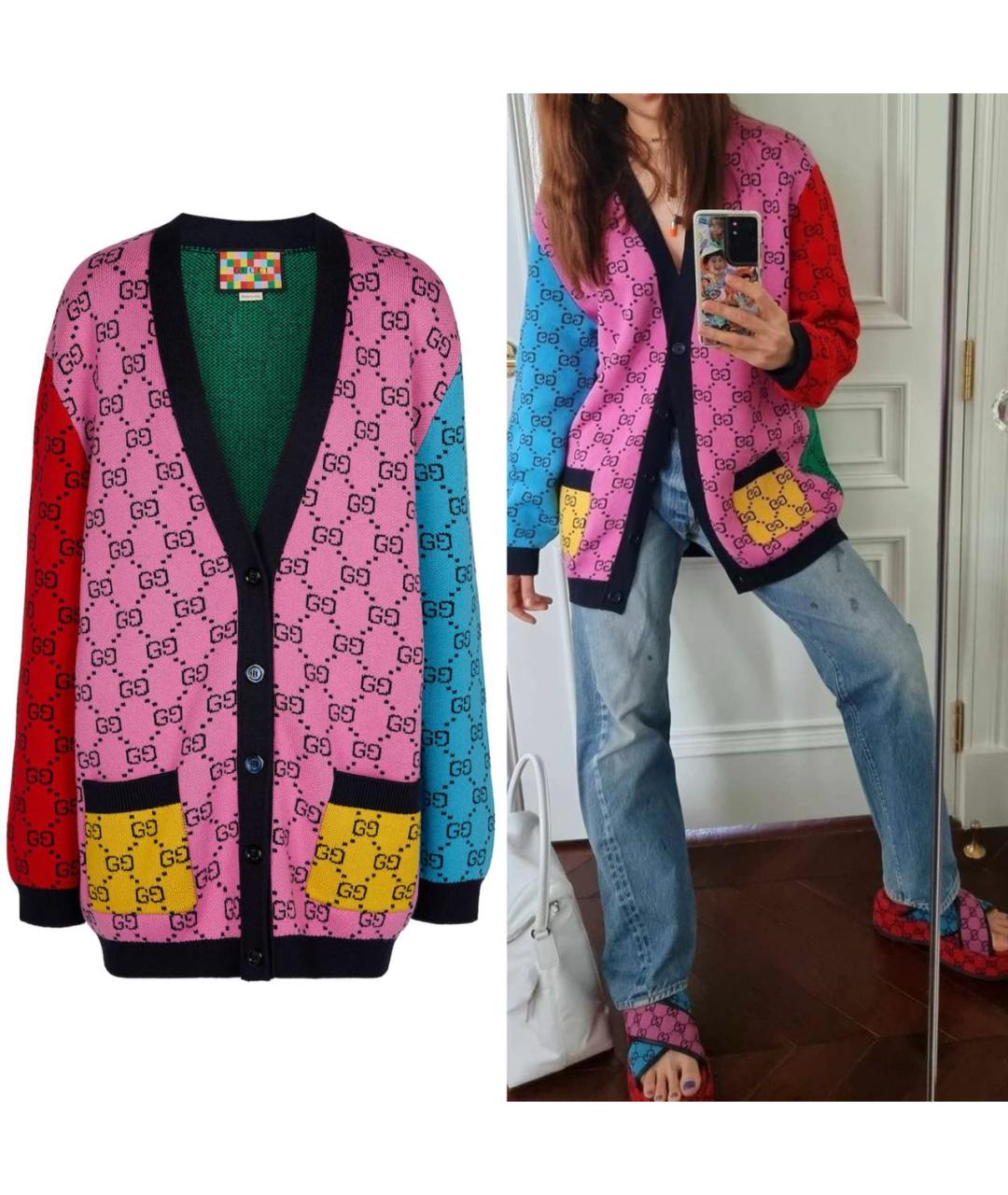 GUCCI Шерстяной кардиган, фото 2