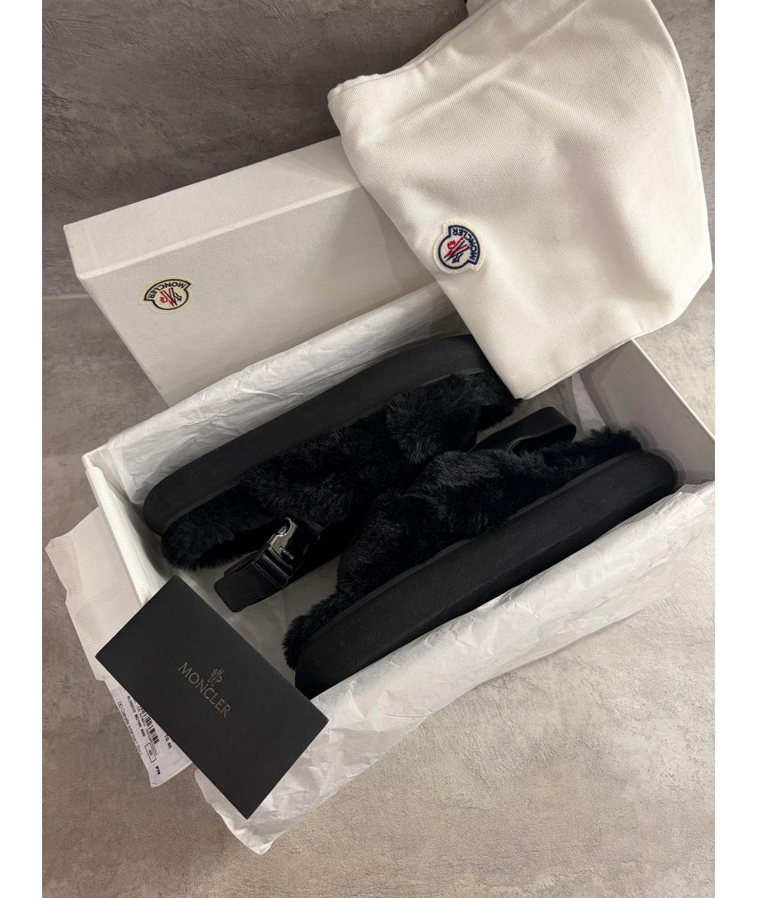 MONCLER Черные сандалии, фото 8