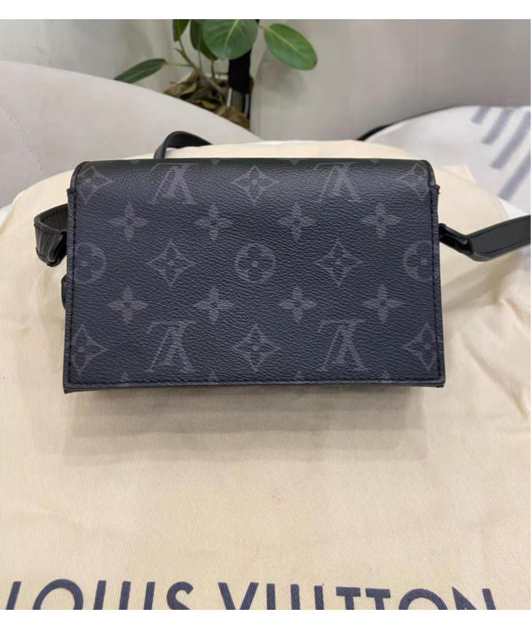 LOUIS VUITTON Антрацитовая сумка через плечо, фото 3