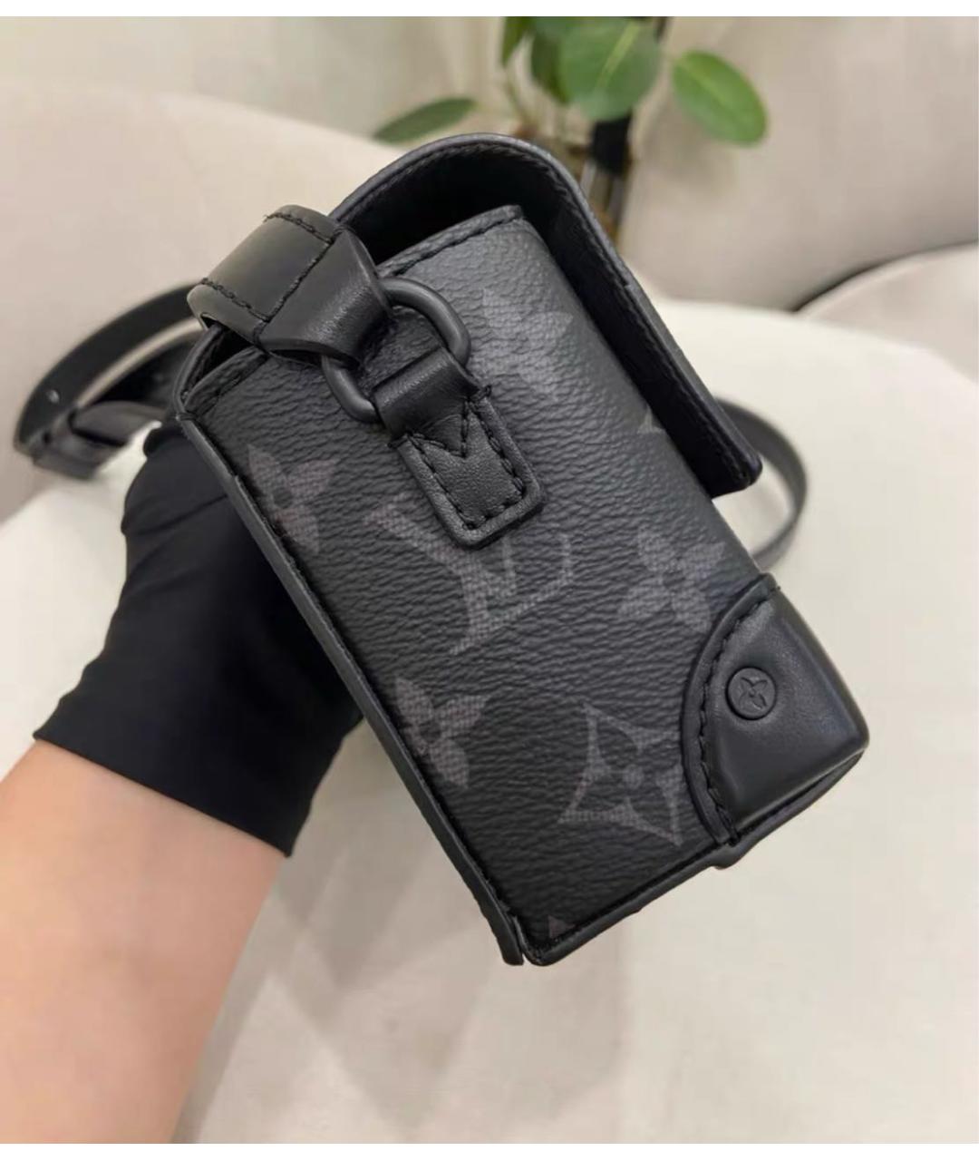 LOUIS VUITTON Антрацитовая сумка через плечо, фото 4