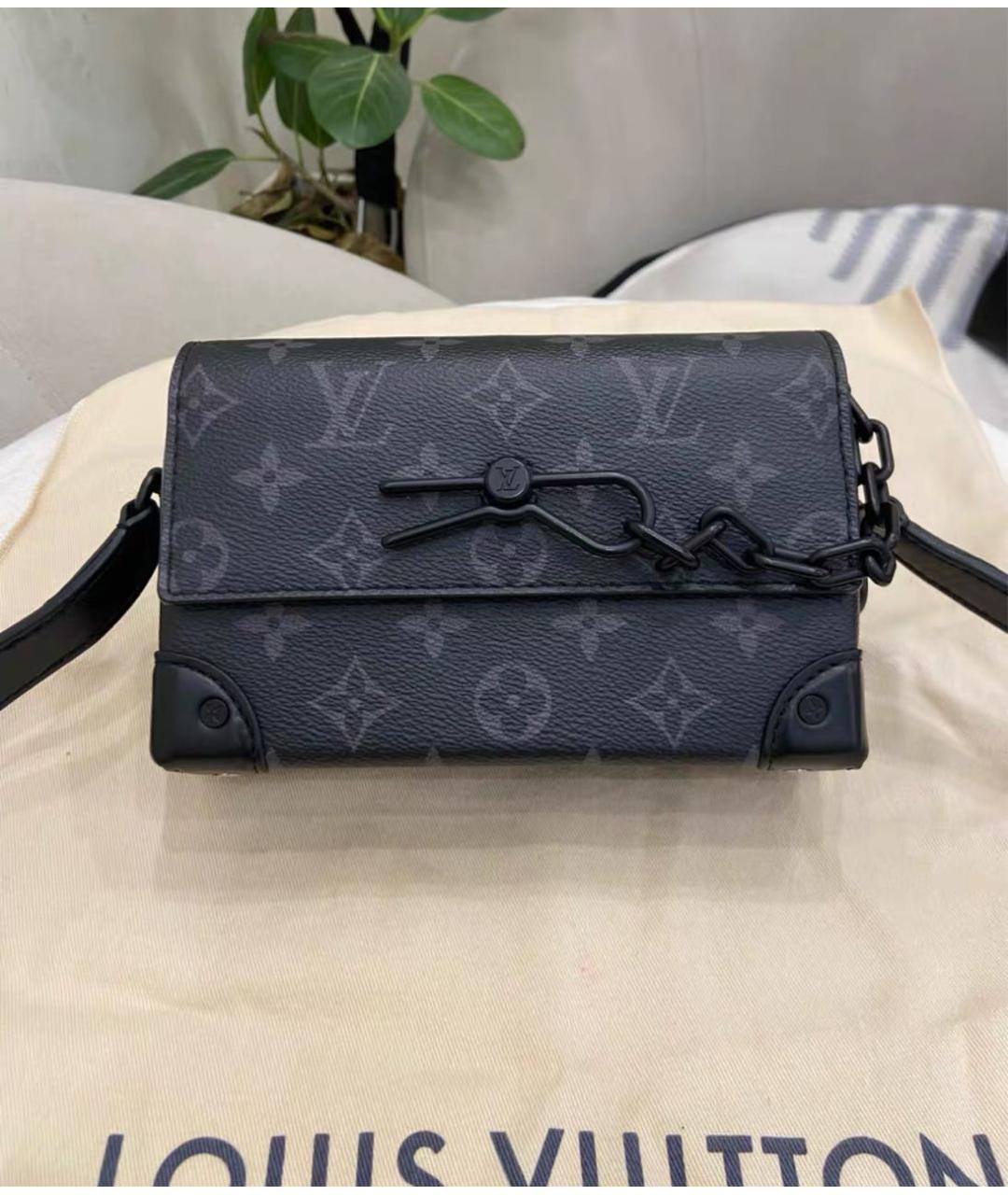 LOUIS VUITTON Антрацитовая сумка через плечо, фото 2