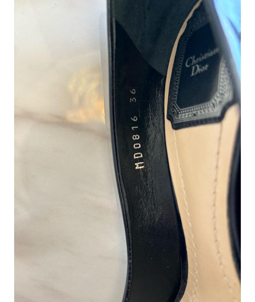 CHRISTIAN DIOR Темно-синие туфли из лакированной кожи, фото 5