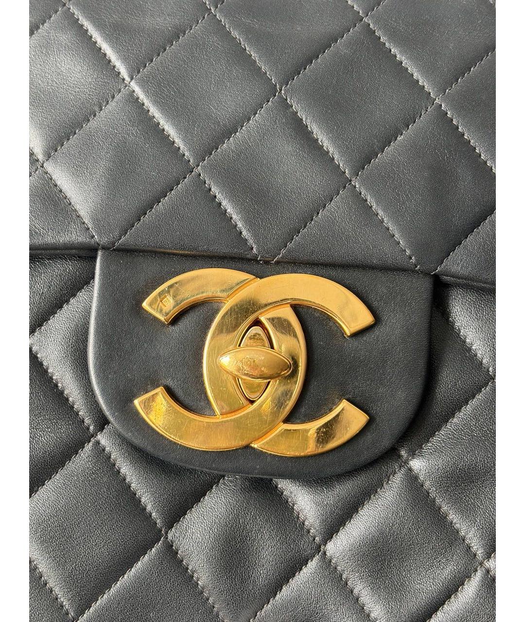 CHANEL Черная кожаная сумка через плечо, фото 6