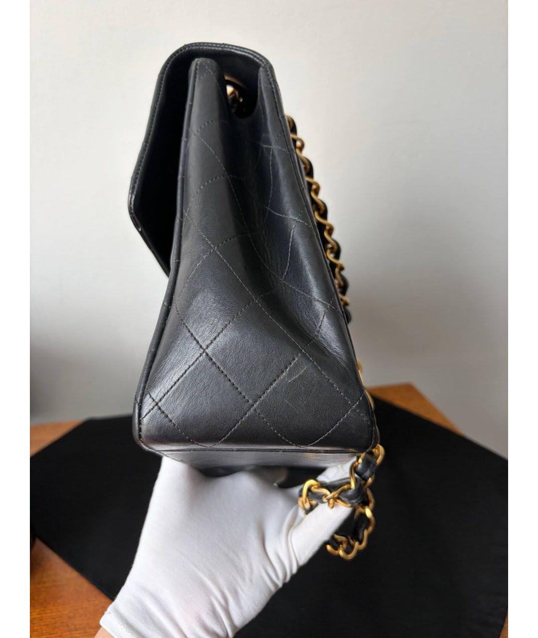 CHANEL Черная кожаная сумка через плечо, фото 8