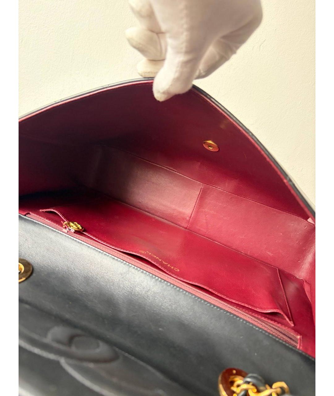 CHANEL Черная кожаная сумка через плечо, фото 7