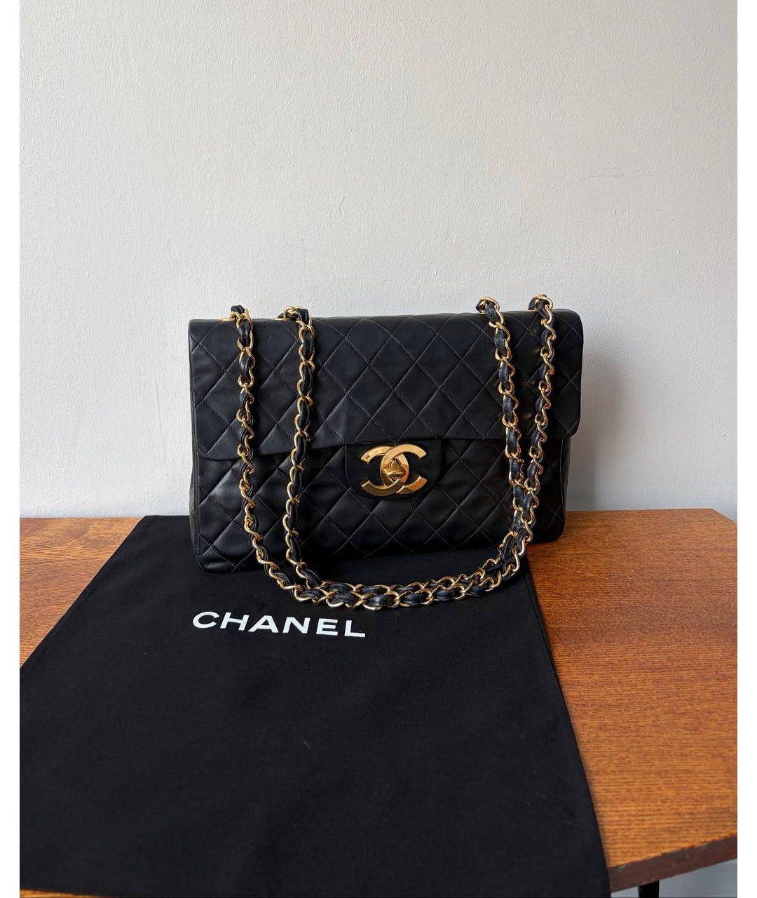 CHANEL Черная кожаная сумка через плечо, фото 9