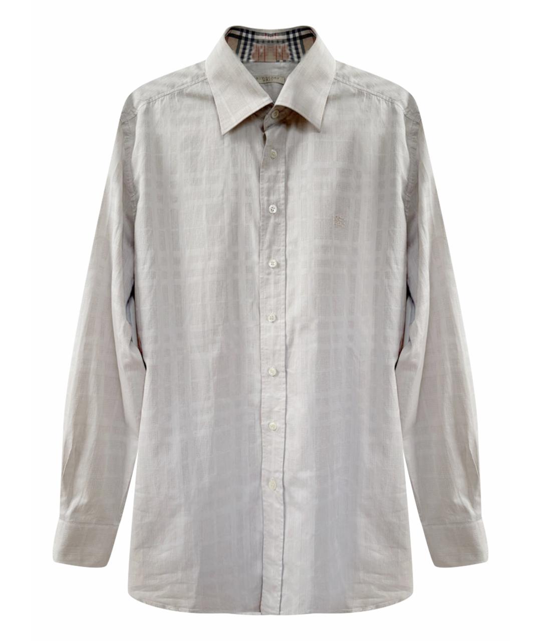 BURBERRY Серая хлопковая кэжуал рубашка, фото 1