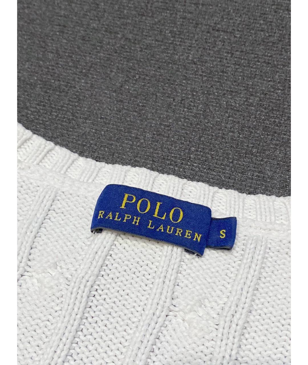 POLO RALPH LAUREN Белый хлопковый джемпер / свитер, фото 7