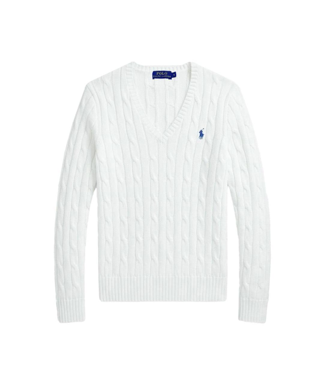 POLO RALPH LAUREN Белый хлопковый джемпер / свитер, фото 9
