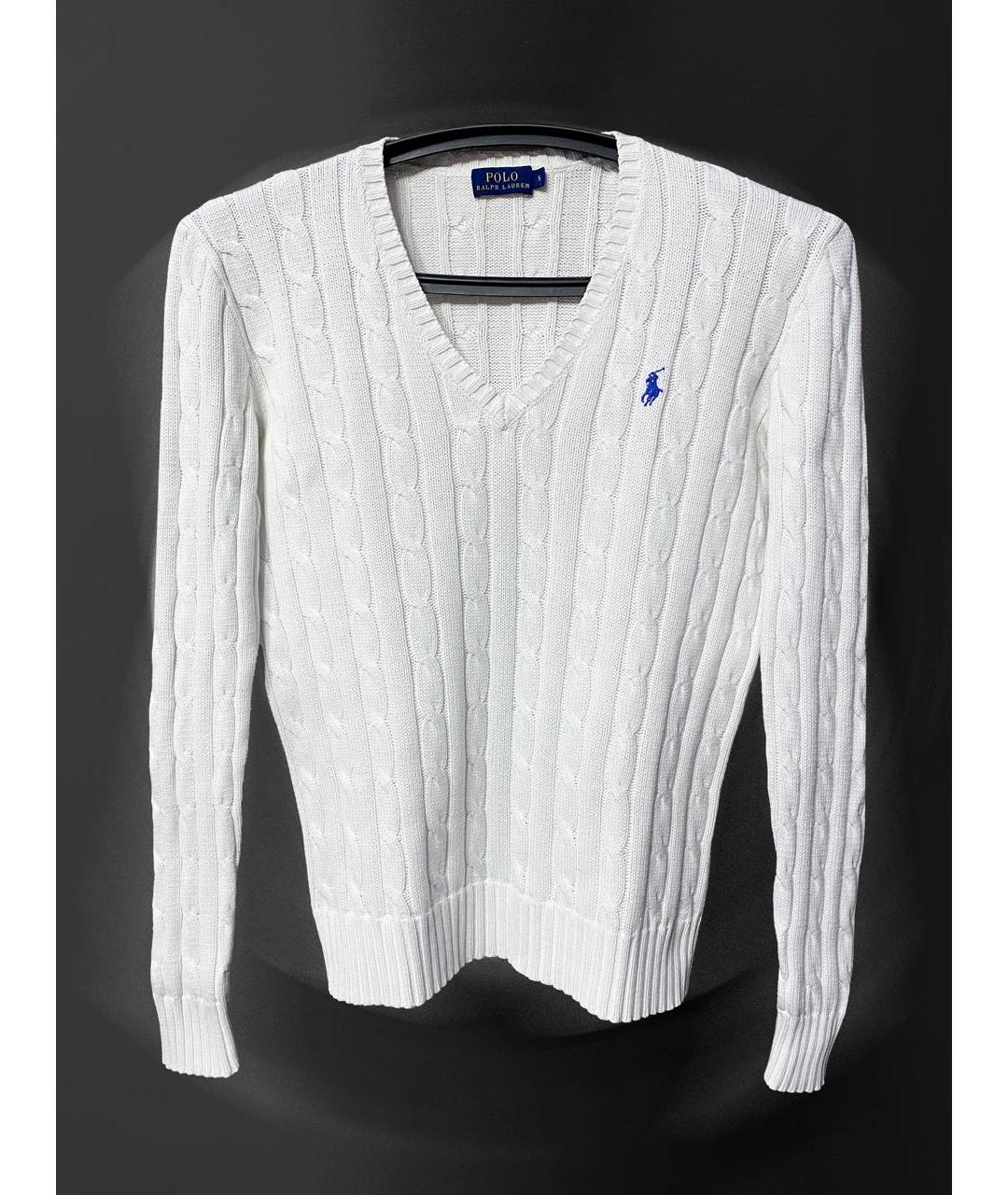 POLO RALPH LAUREN Белый хлопковый джемпер / свитер, фото 2