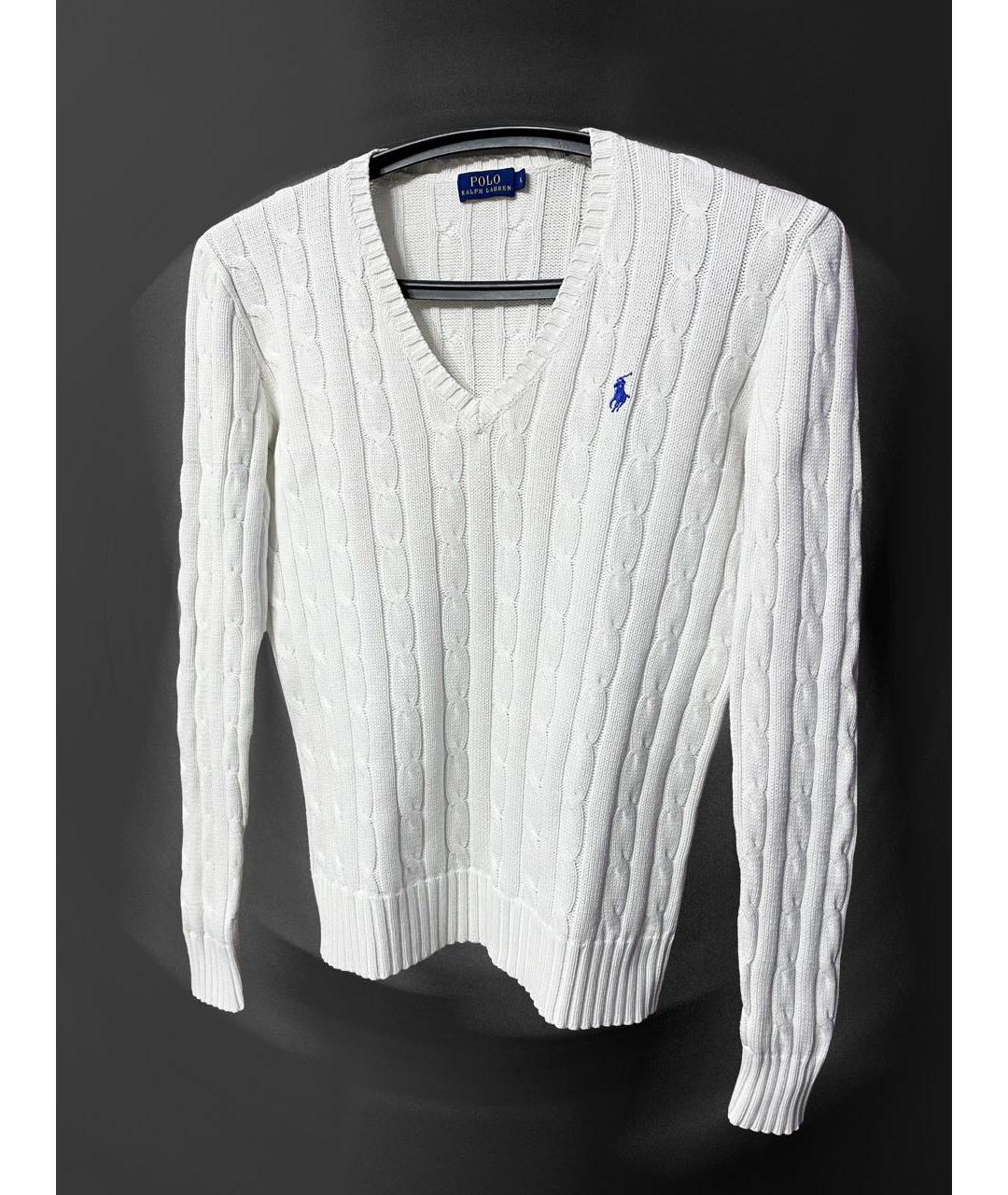 POLO RALPH LAUREN Белый хлопковый джемпер / свитер, фото 3