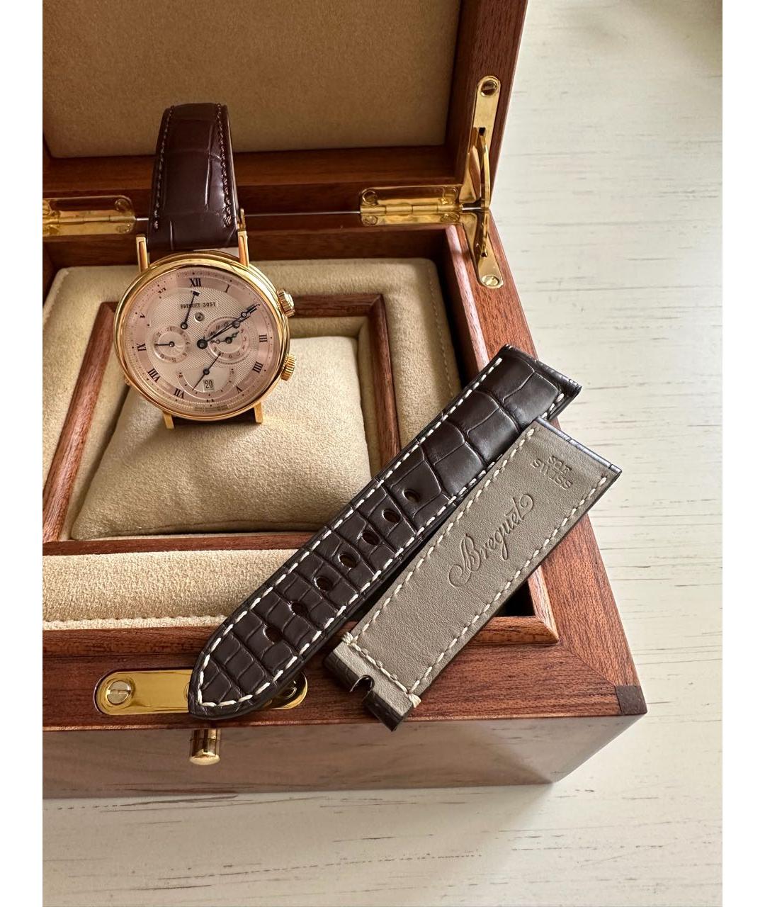 Breguet Коричневые часы из желтого золота, фото 8