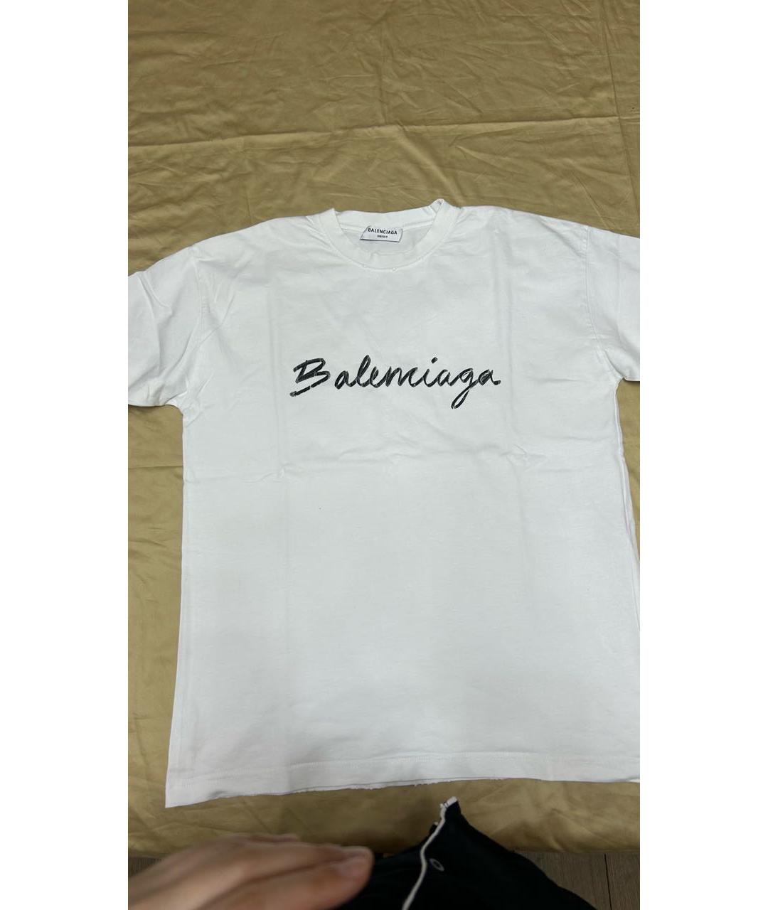 BALENCIAGA Белая футболка, фото 5