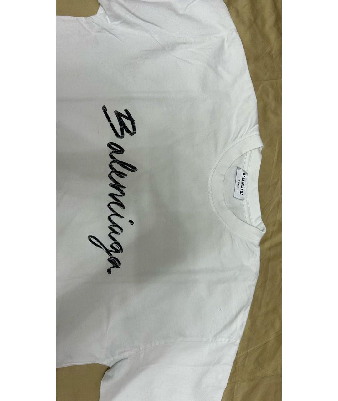 BALENCIAGA Белая футболка, фото 3