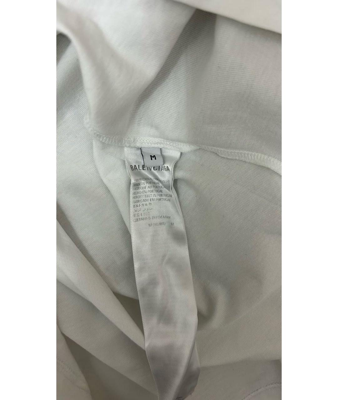 BALENCIAGA Белая футболка, фото 4