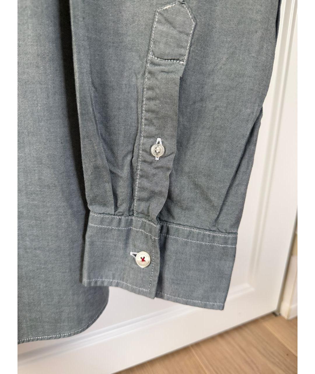 BURBERRY Серая хлопковая кэжуал рубашка, фото 4