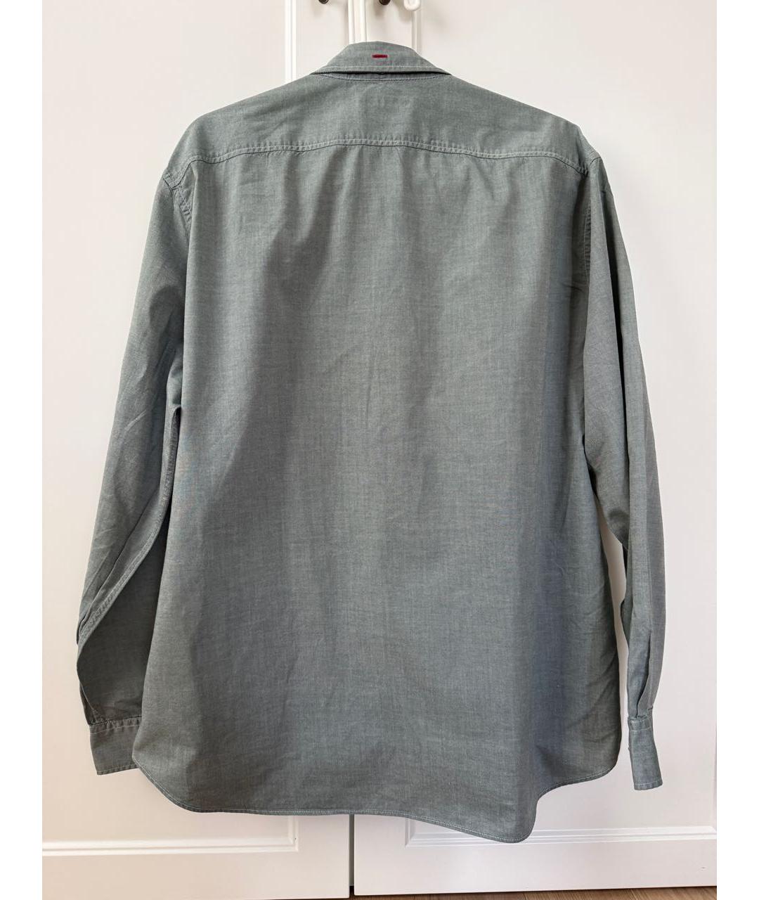 BURBERRY Серая хлопковая кэжуал рубашка, фото 2