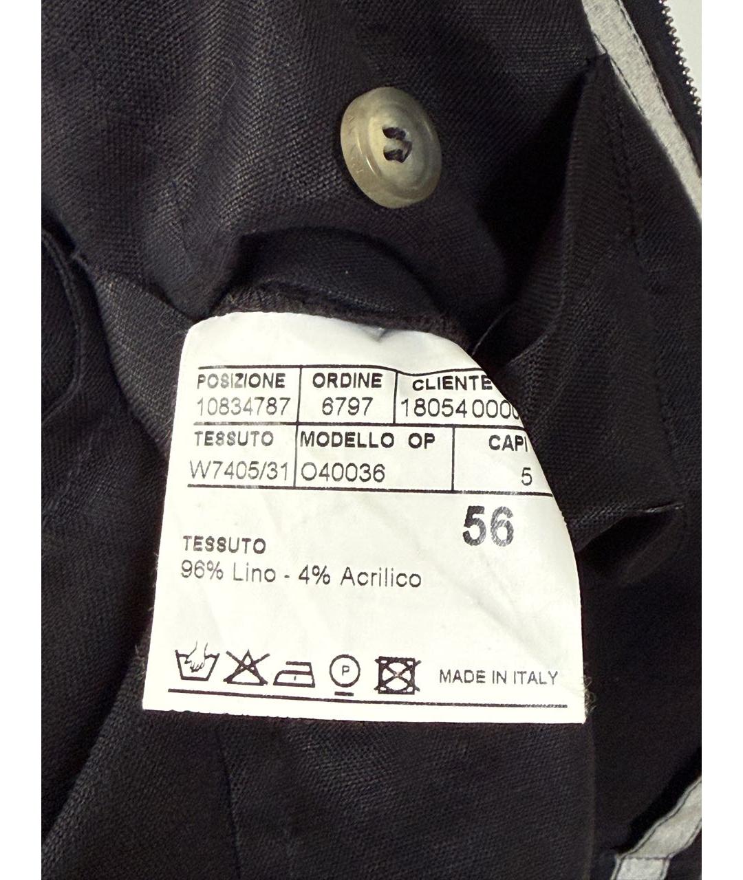 CANALI Темно-синяя льняная куртка, фото 5