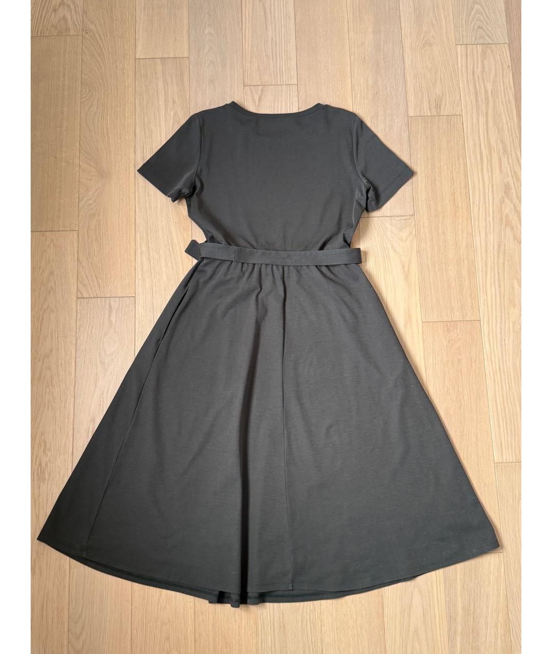 MAX MARA Черное хлопковое повседневное платье, фото 2